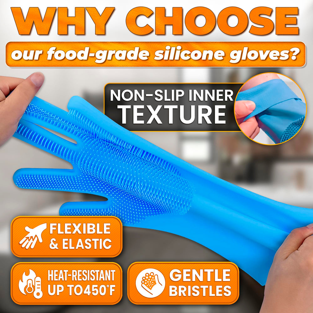 ALPENKOK dog grooming gloves with soft bristles for deep cleaning