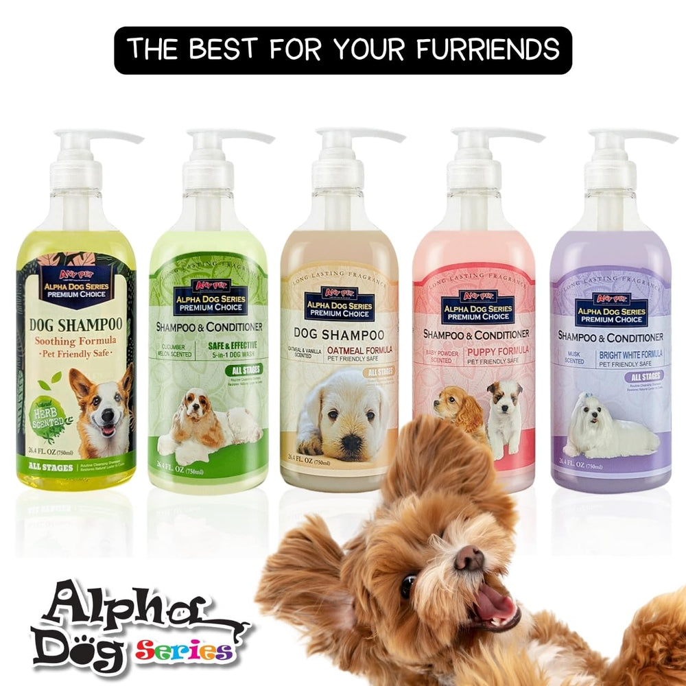 Alpha Dog Series Aloe Vera-enriched formula image focusing on moisturizing skin and coat