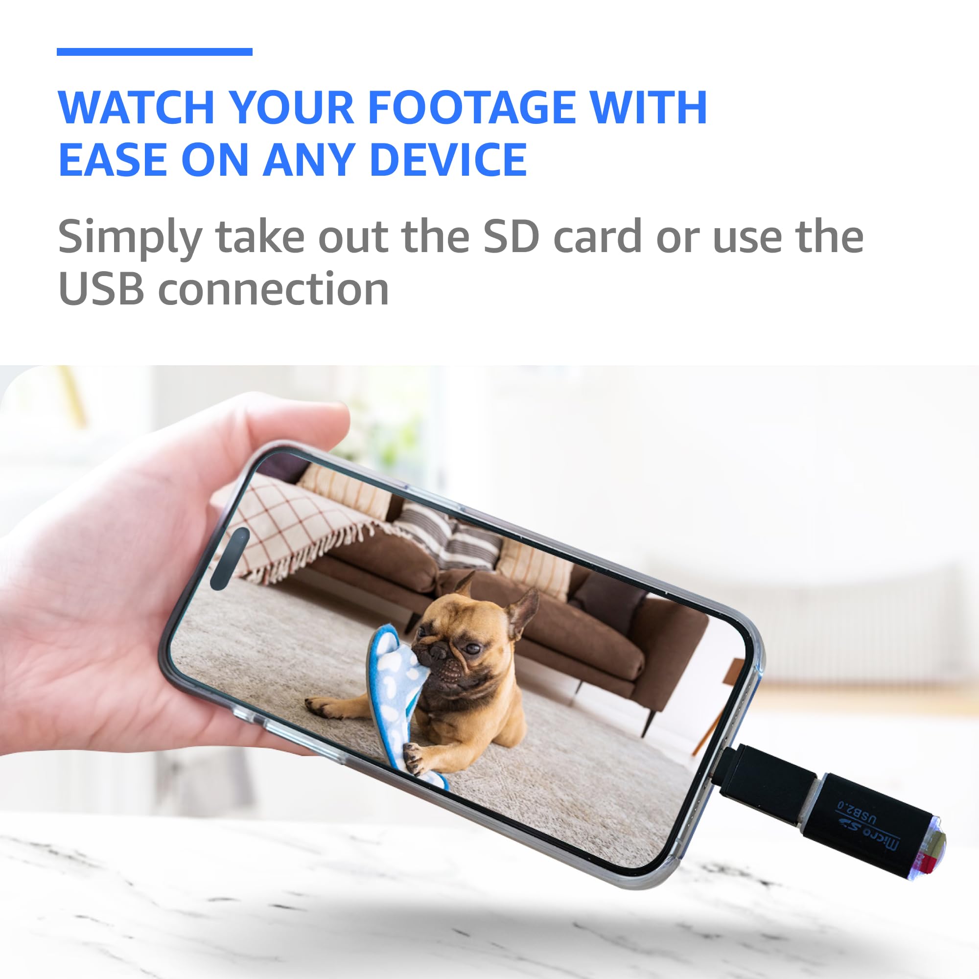 ALPHA TECH plug-in indoor camera 1080p clarity delivers sharp footage and color