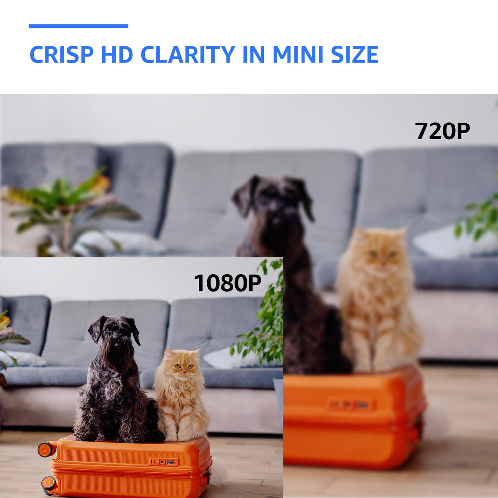 ALPHA TECH plug-in indoor camera microSD slot allows local recording access