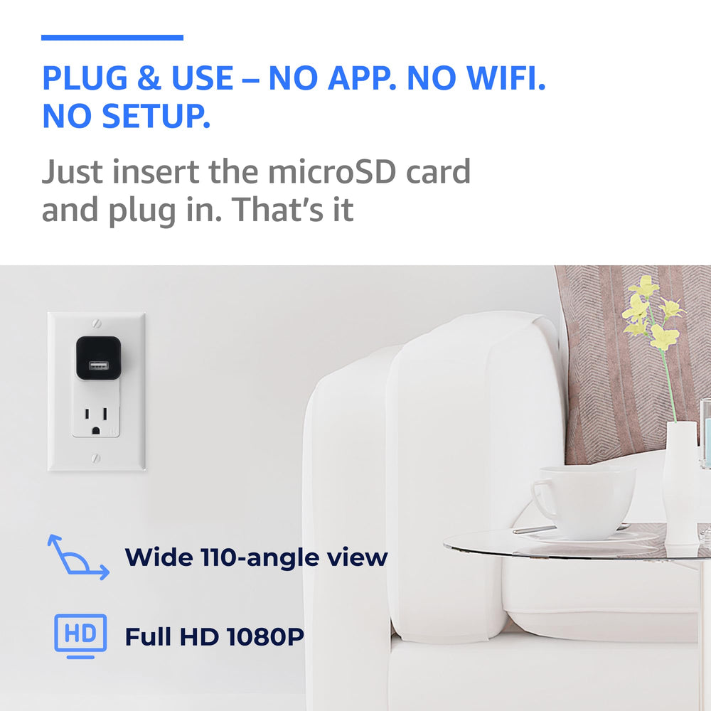 ALPHA TECH plug-in indoor camera motion detection mode captures important moments