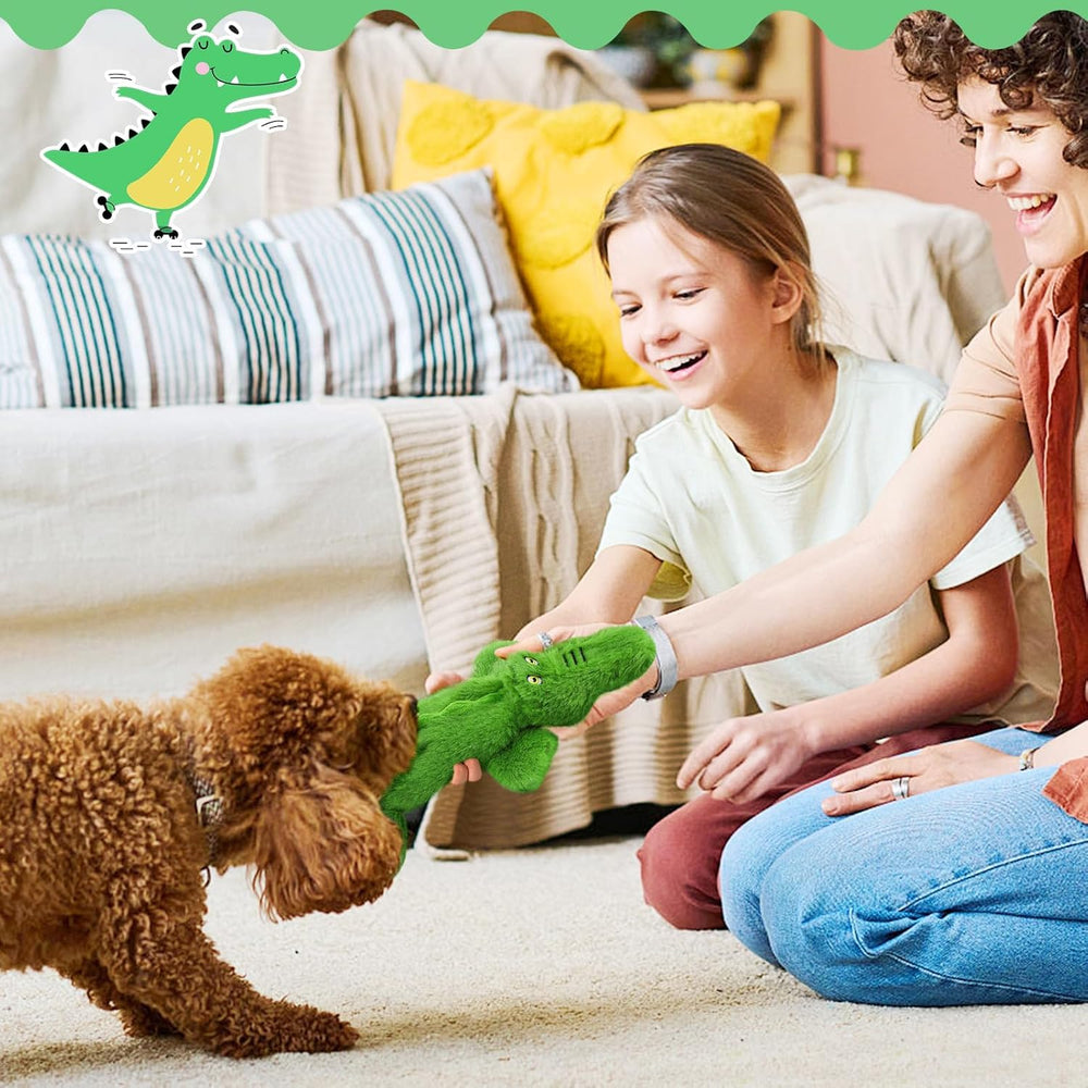 Alphatool crocodile toy close-up soft plush texture for teething-friendly play