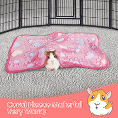 Alphatool Guinea Pig Blanket soft coral fleece closeup emphasizing gentle fur comfort