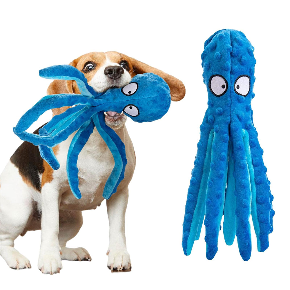 Alphatool octopus blue front view encourages interactive play and easy carrying.