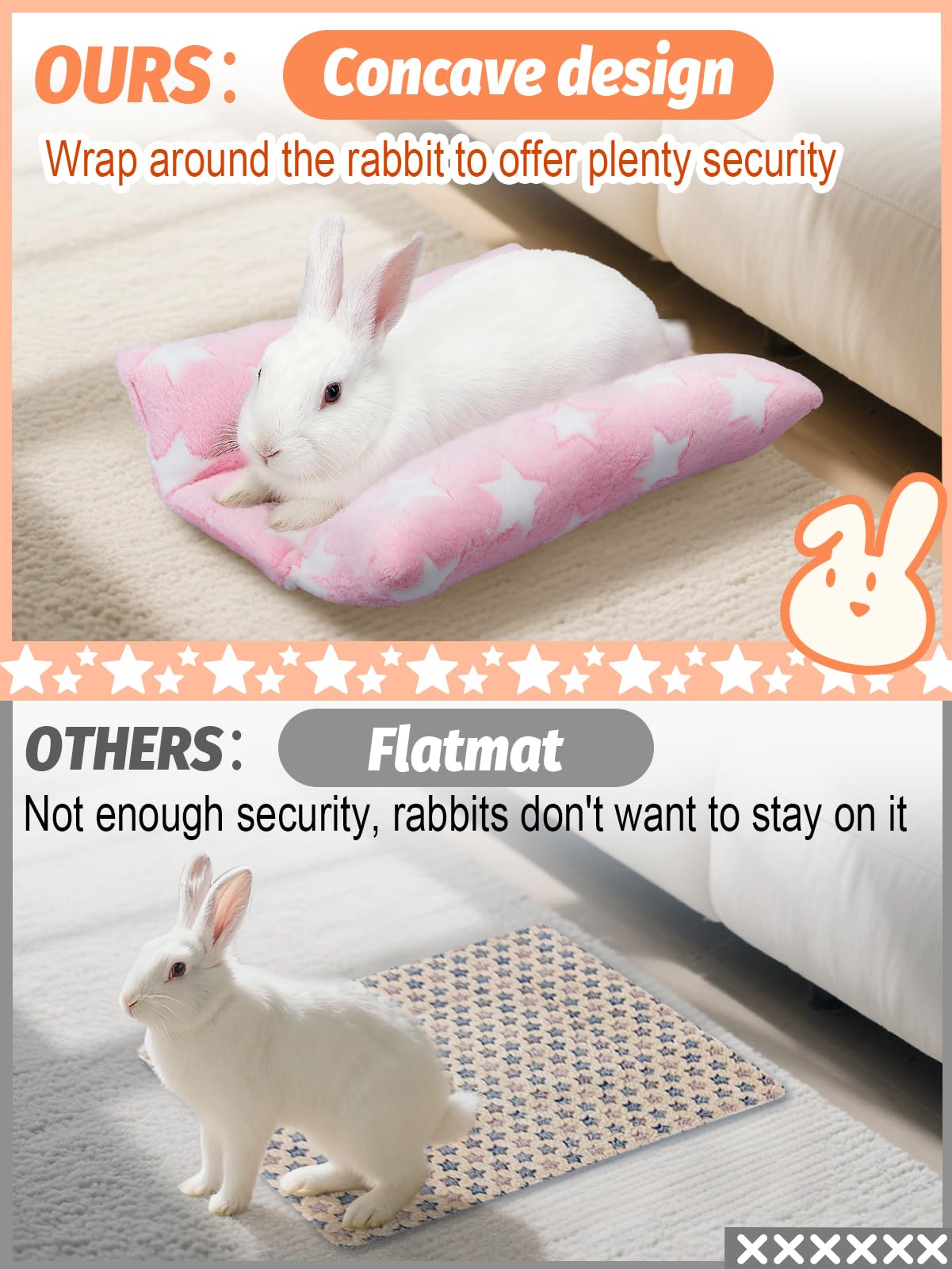 Alphatool Soft Bunny Bed cuddle cushion close-up: plush comfort.