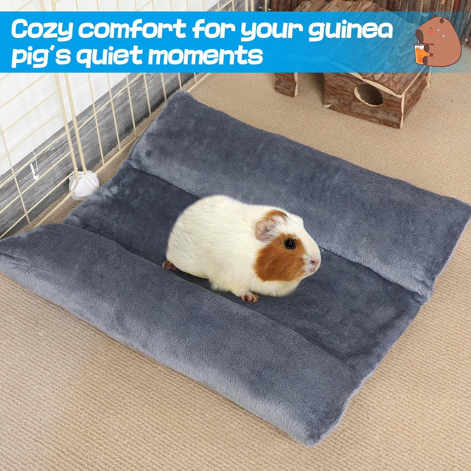 Alphatool Soft Bunny Bed dimensions 15.7 by 14 inches for small pets.