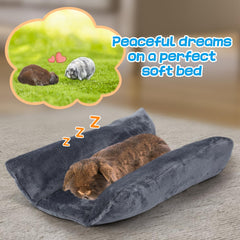 Alphatool Soft Bunny Bed fabric closeup highlights soft, skin-friendly material.