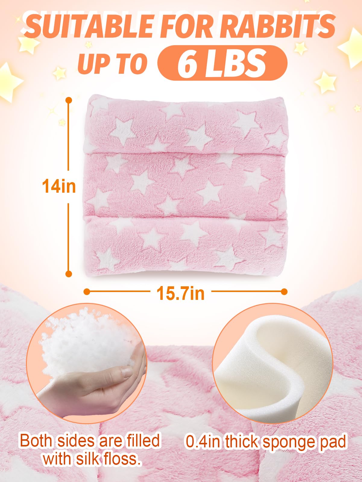 Alphatool Soft Bunny Bed in cage: indoor cozy comfort.