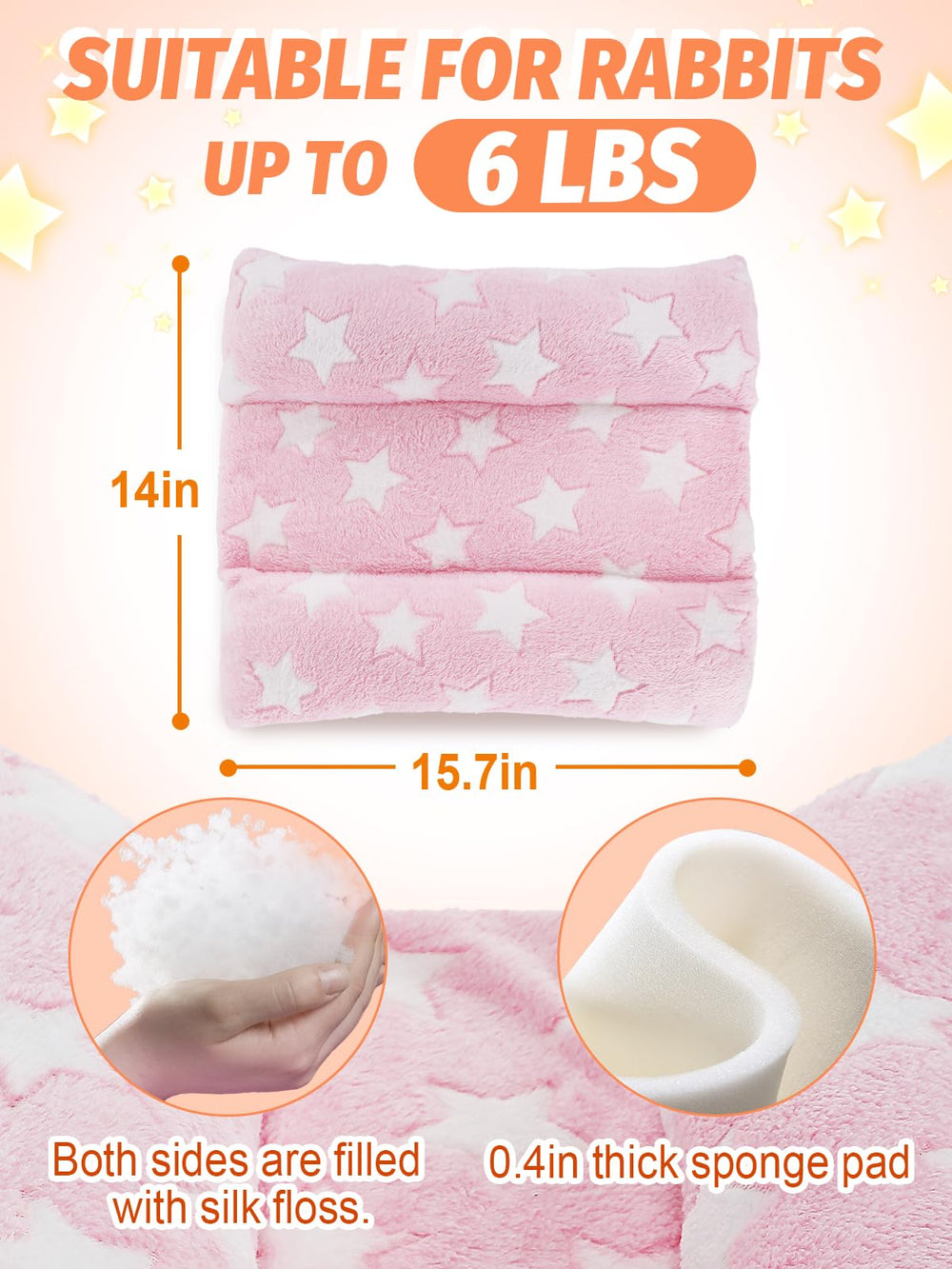 Alphatool Soft Bunny Bed in cage: indoor cozy comfort.