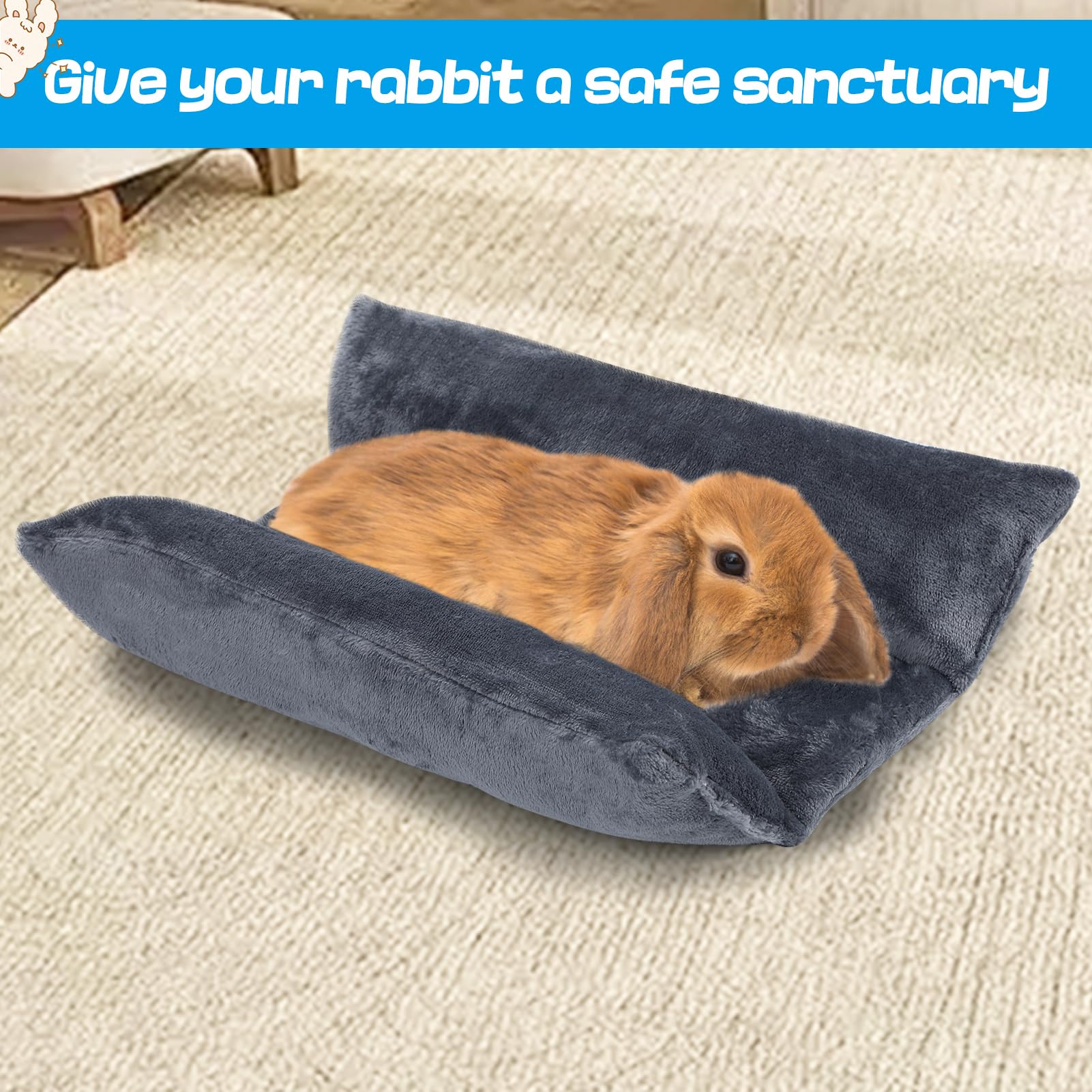 Alphatool Soft Bunny Bed padding detail shows center sponge support.