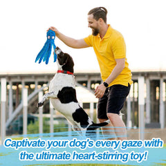 Alphatool squeaky octopus blue promotes tug-of-war and extended engagement.