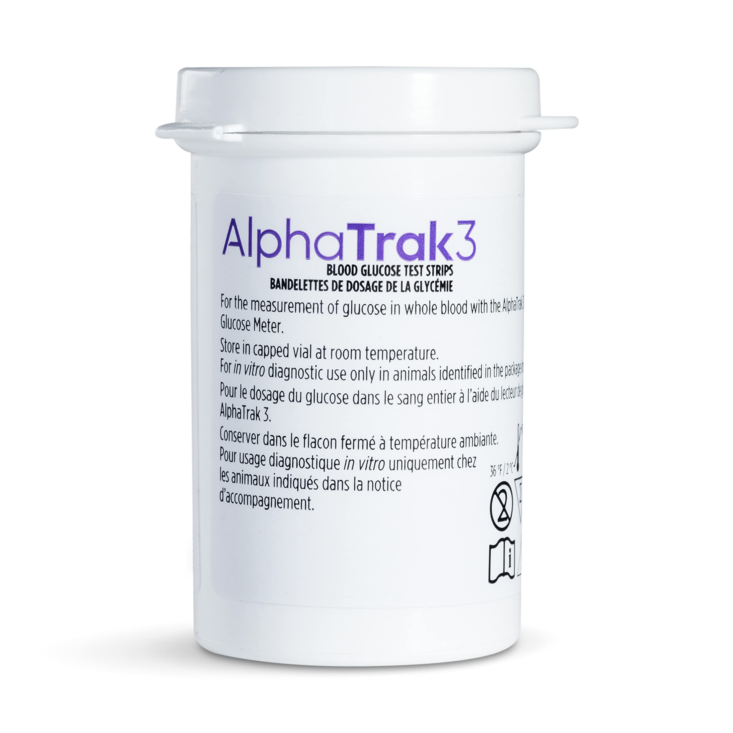 AlphaTrak 3 blood drop 0.3uL demonstrates tiny-sample testing capability.