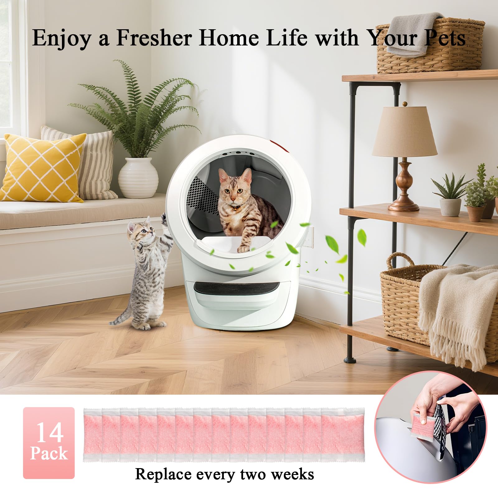 ALS AILISUO Litter Robot 3 waste drawer refill keeps waste areas fresher.