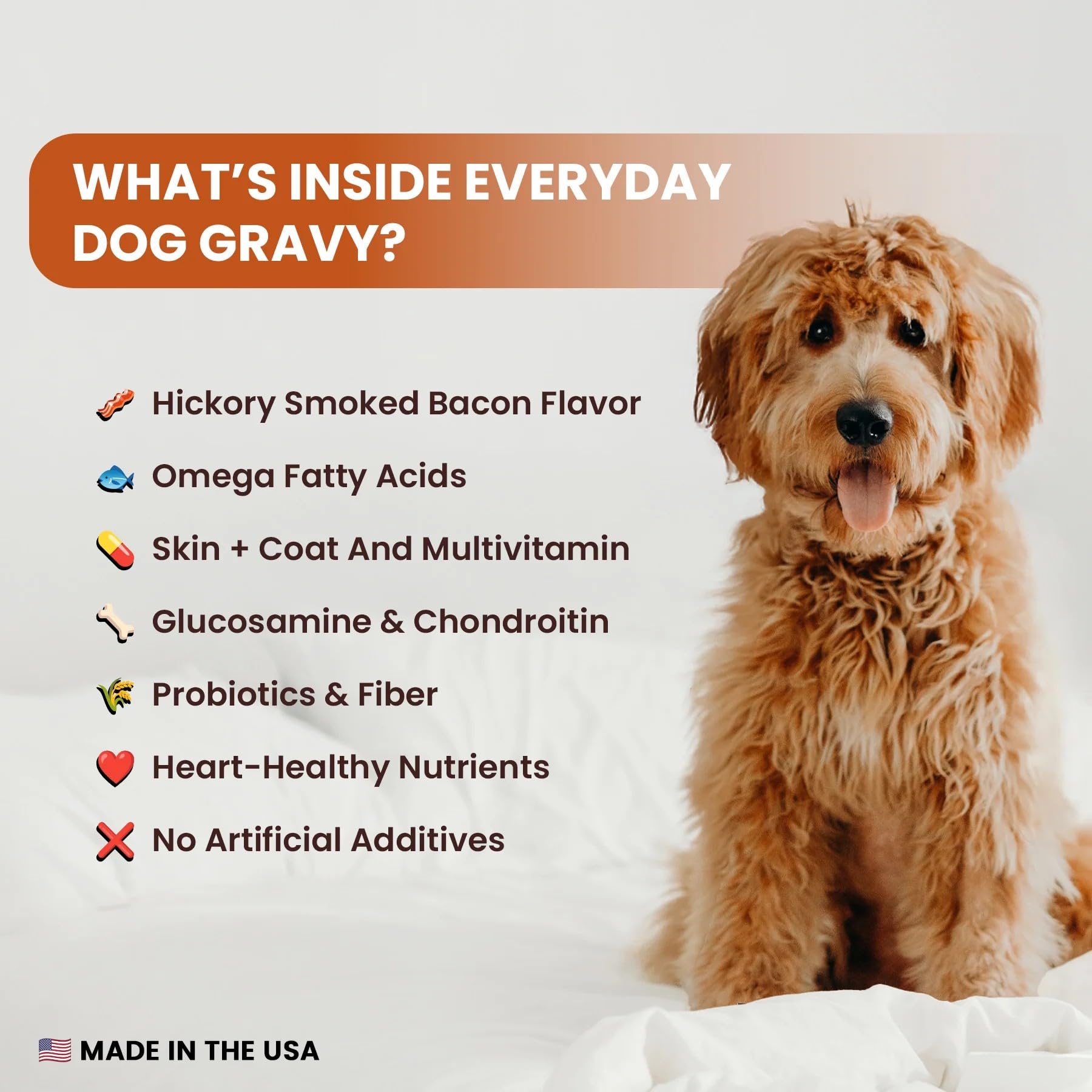Altira Everyday Dog Gravy Beef served in bowl with kibble — dog enjoys enhanced flavor