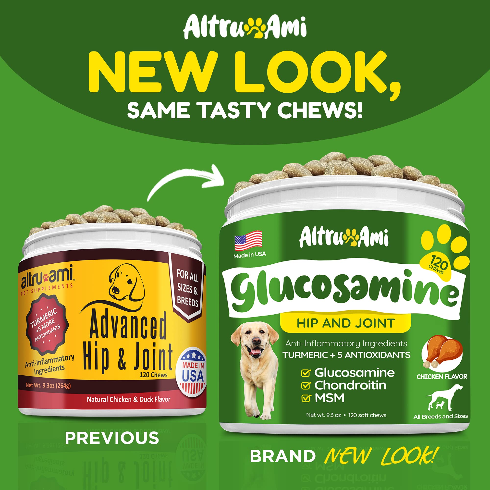 Altru-Ami dog soft chews chicken flavor for daily joint support