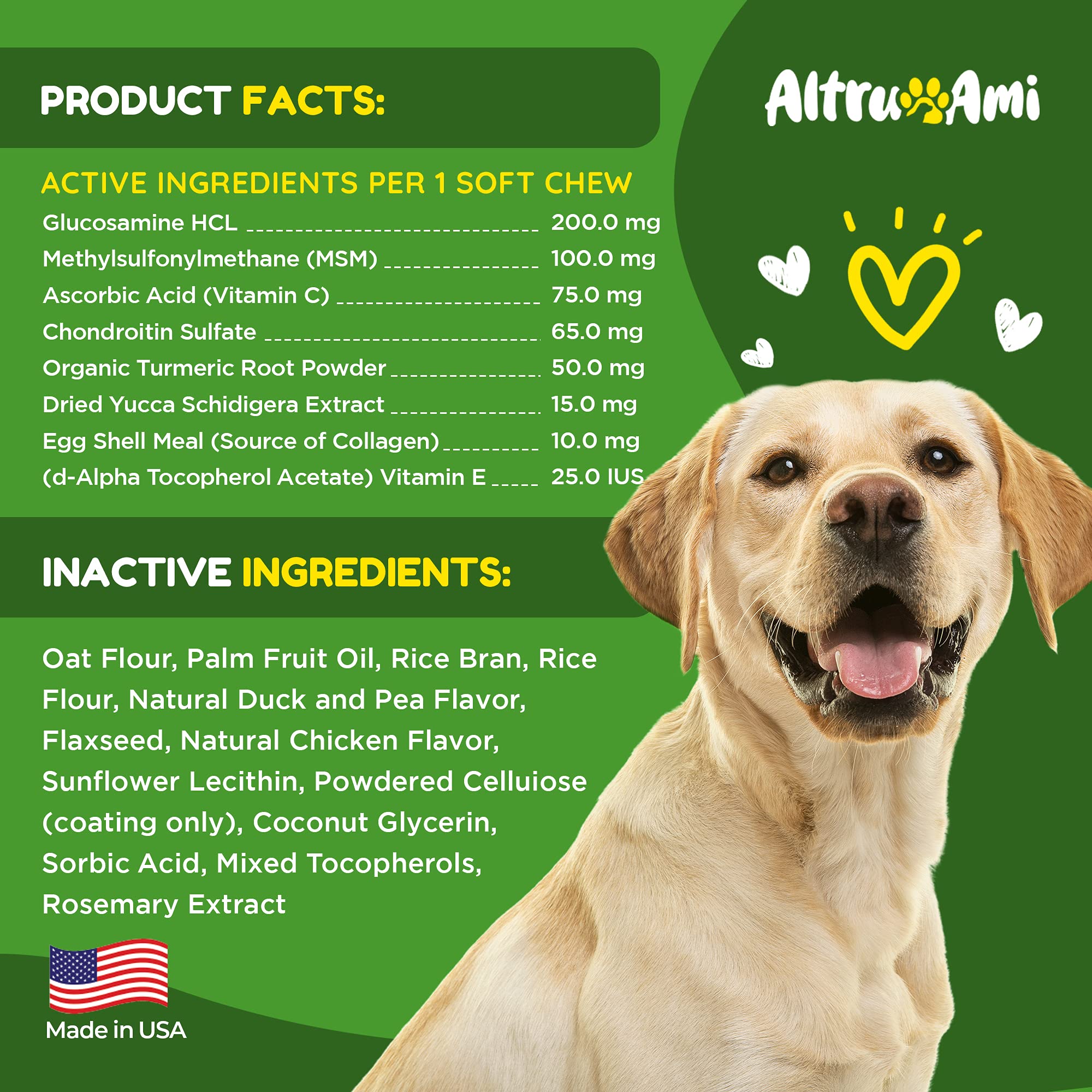 Altru-Ami packaged dog health supplement for daily use