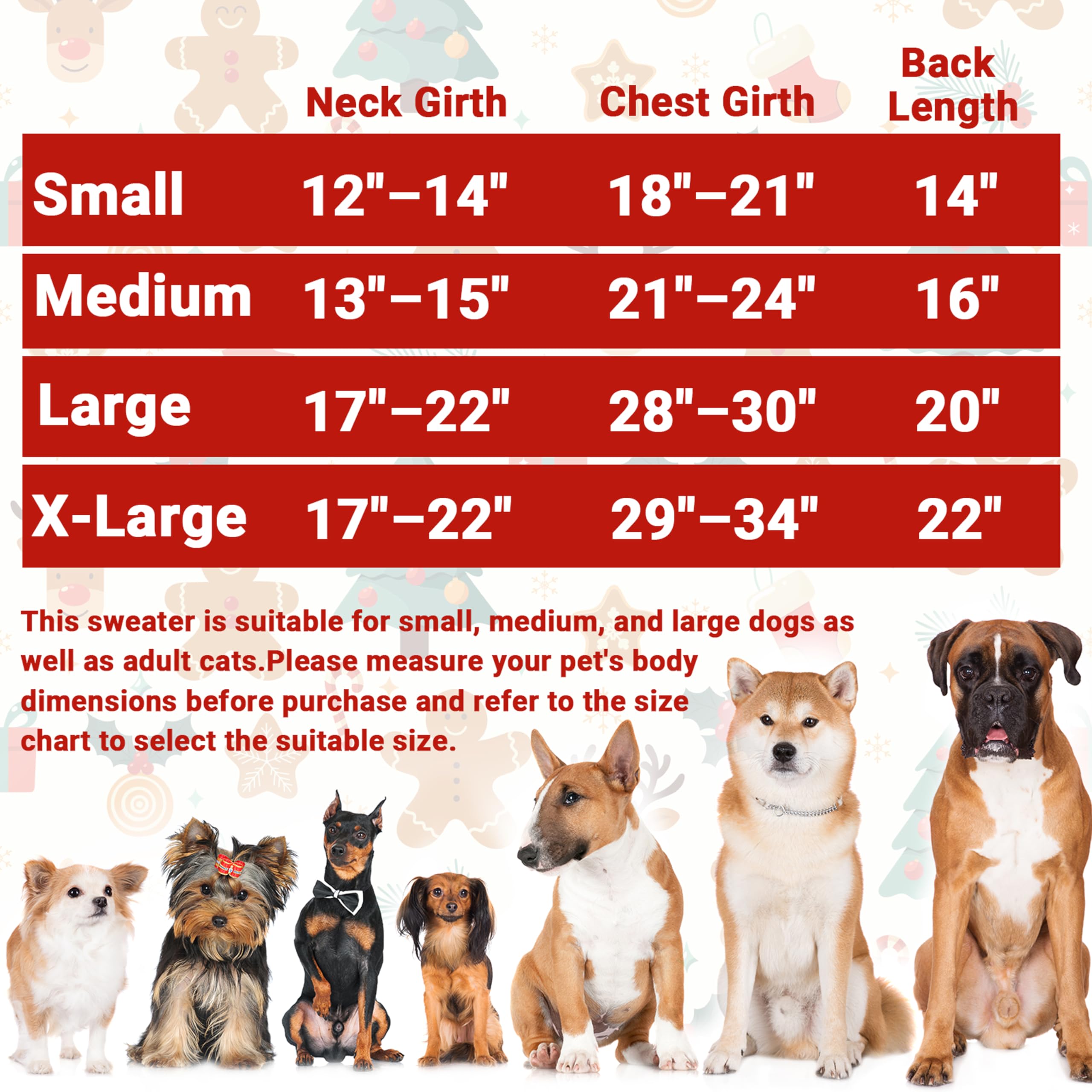 ALUZAEMO dog Christmas sweater snowflake pattern highlights festive style for holiday photos.