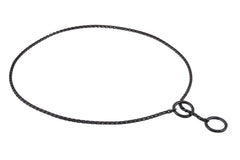 Alvalley metal chain dog show collar in black, 24in, 3mm, for show-ready elegance.