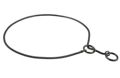 Alvalley metal chain dog show collar black closeup highlights polished finish for show-ready elegance