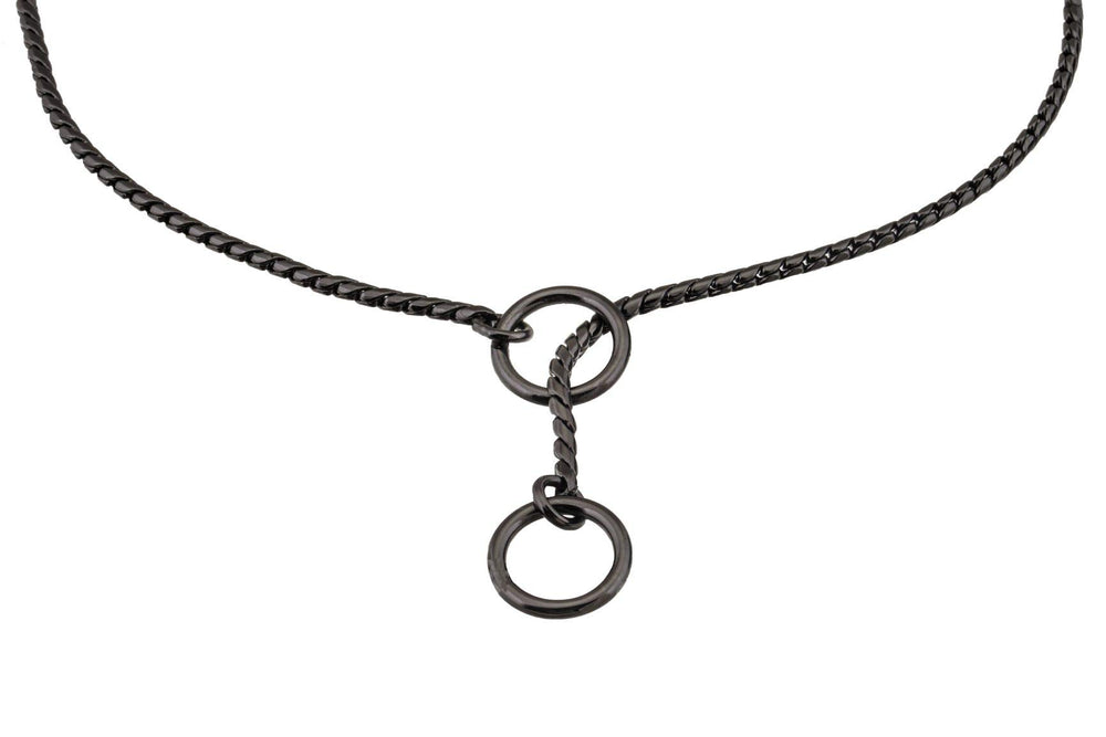 Alvalley metal chain dog show collar gold closeup demonstrates rust-resistant brass and premium shine