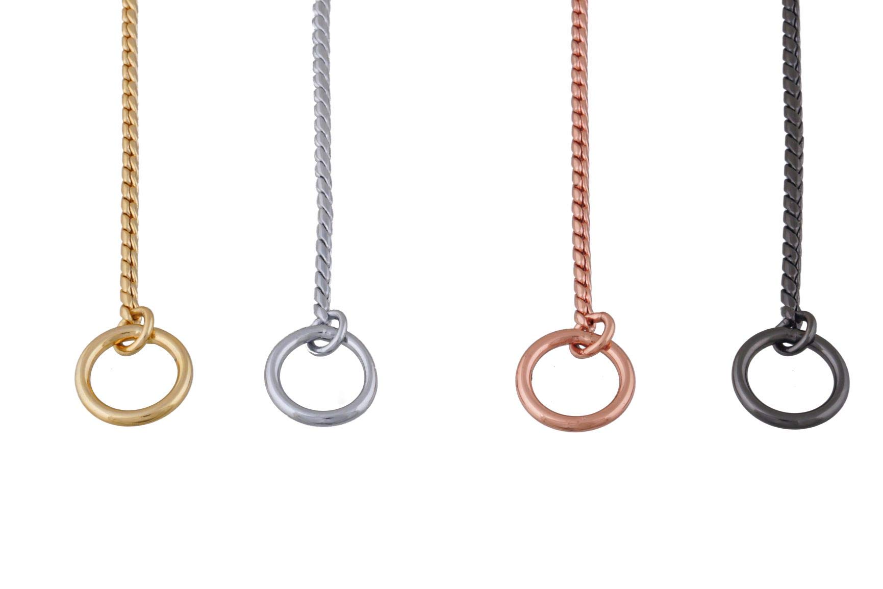 Alvalley metal chain dog show collar rose gold closeup adds stylish flair for upgrades