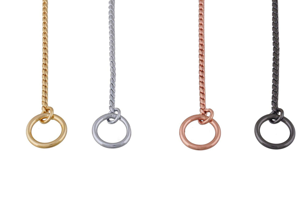 Alvalley metal chain dog show collar rose gold closeup adds stylish flair for upgrades