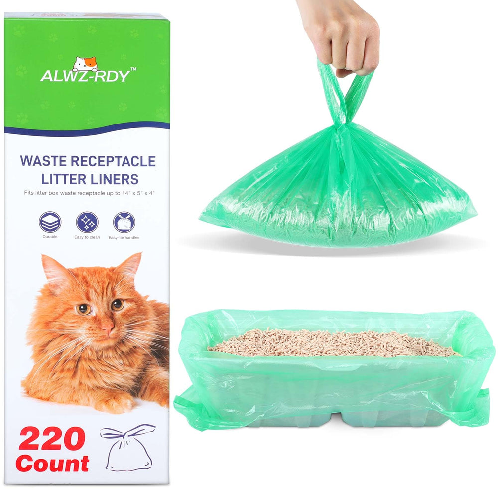 ALWZ-RDY 220pcs litter box liners in a compact box for quick setup.