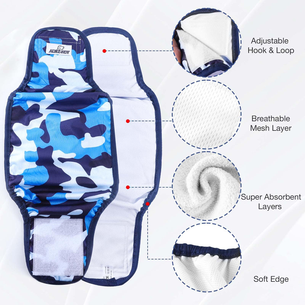 ALWZ-RDY belly band washable dog diapers indicate reusable design for savings
