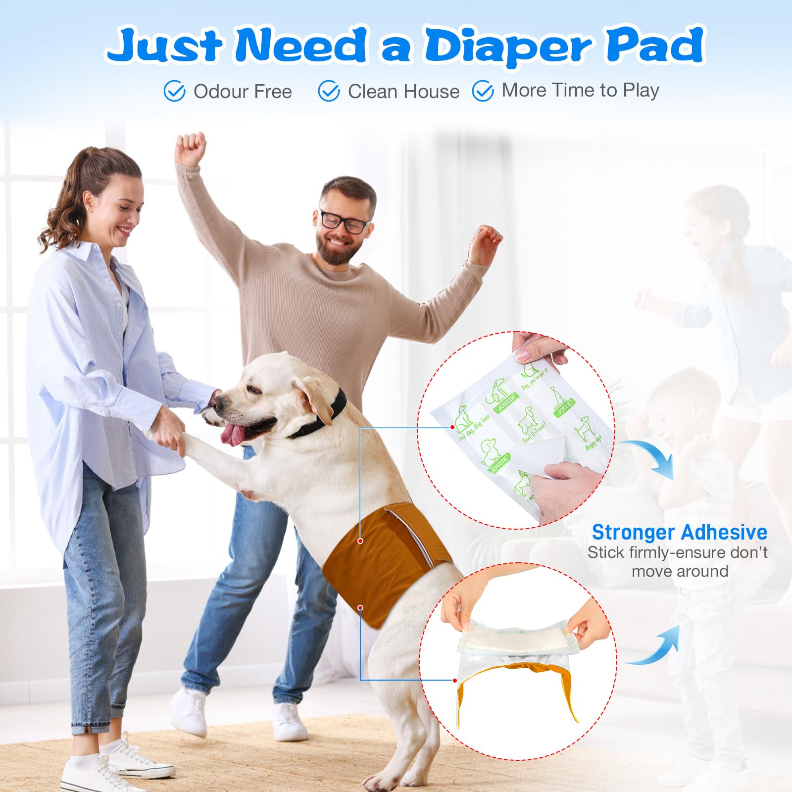 ALWZ-RDY travel-friendly kit image highlighting mess-free journeys with dog diaper liners.
