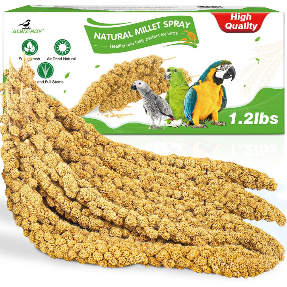 ALWZ-RDY Millet Spray Packaging shows fresh, nutrient-packed bird treats for healthy feeding