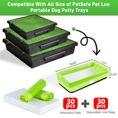 LEMON scent ALWZ-RDY Pet Loo liner masks odors in potty areas.