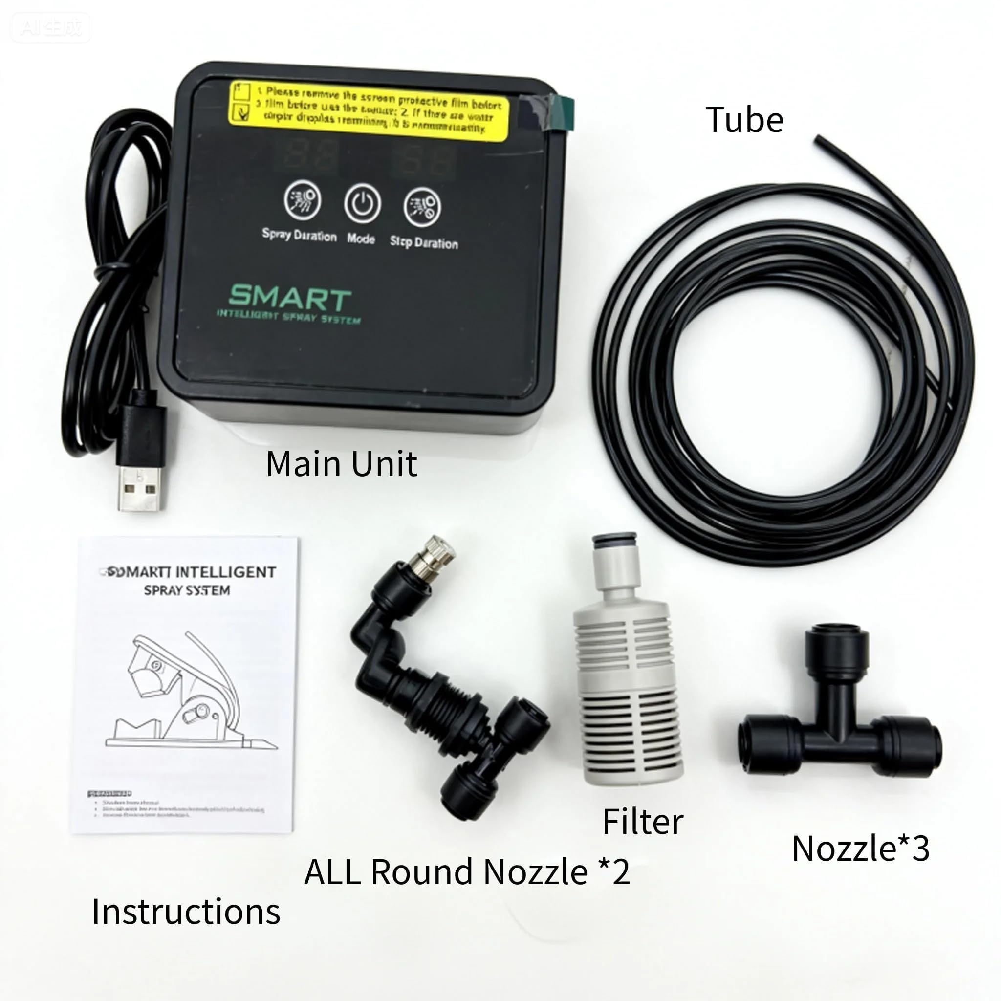 AlxamolTools Reptile Mister System 5m tubing reaches large enclosures efficiently.