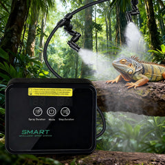 AlxamolTools Reptile Mister System setup demonstrates automated humidity for terrariums.
