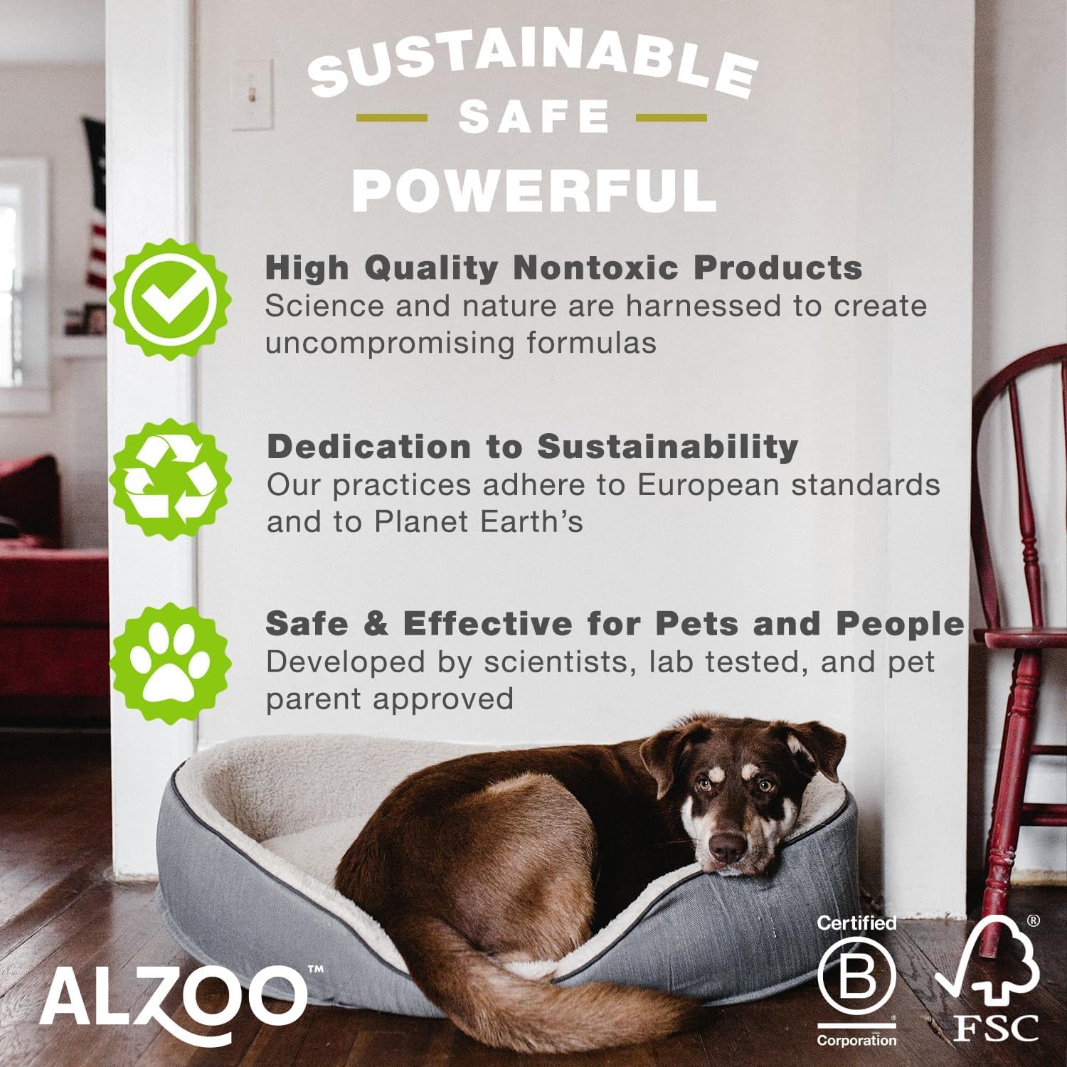 ALZOO cedarwood oil close-up emphasizes natural deterrent scent.