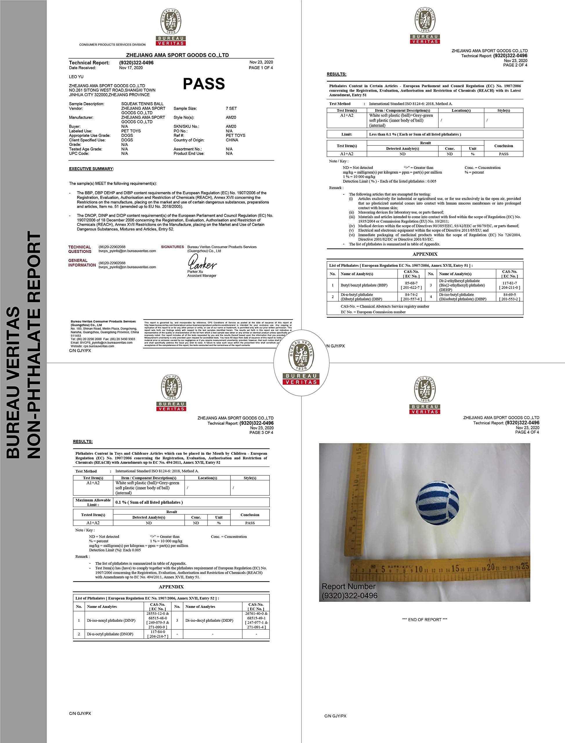 AMA SPORT vibrant four color set helps dogs spot balls during outdoor games