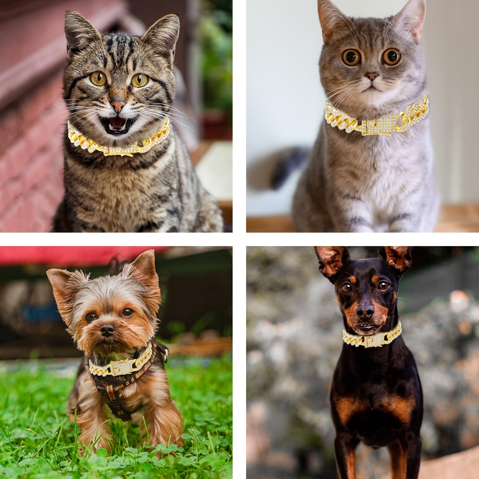 Amabro Cat Chain Collar daily-wear-outfit close-up demonstrates wearable elegance.