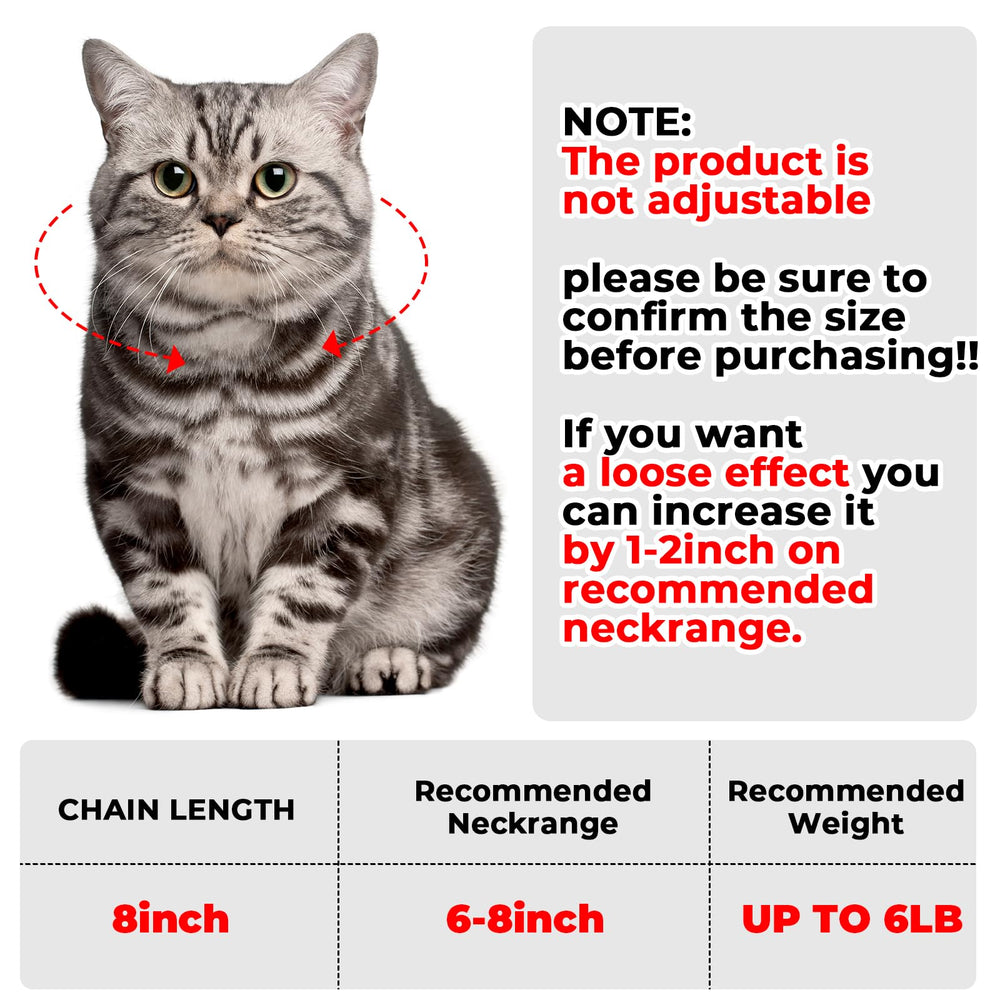 Amabro Cat Chain Collar silver buckle close-up shows secure fit.