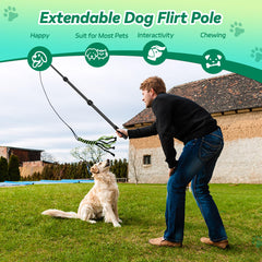 AmaCielo Flirt Pole retractable bar for easy transport and quick setup.