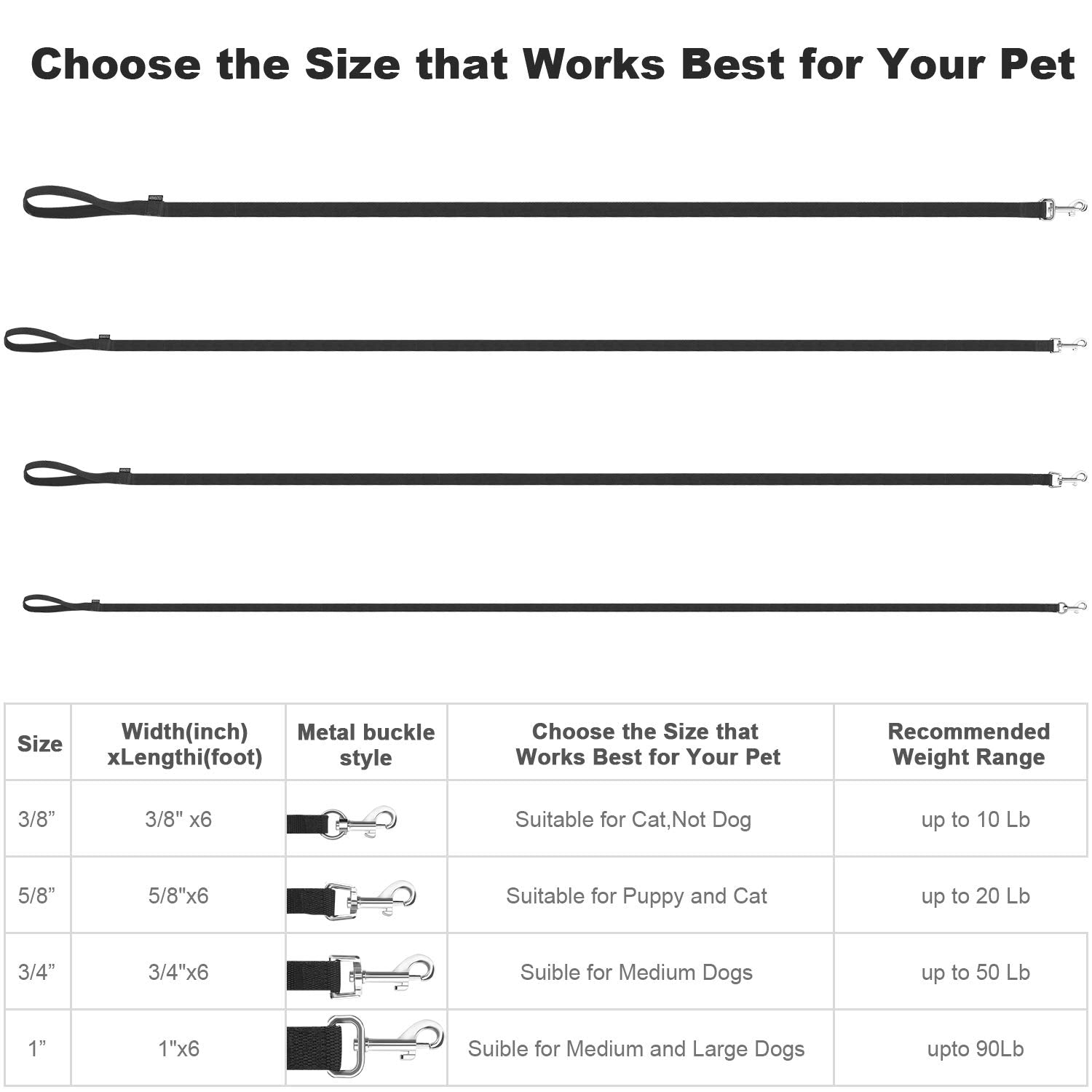 AMAGOOD 6ft leash ready for daily walks with secure attachment