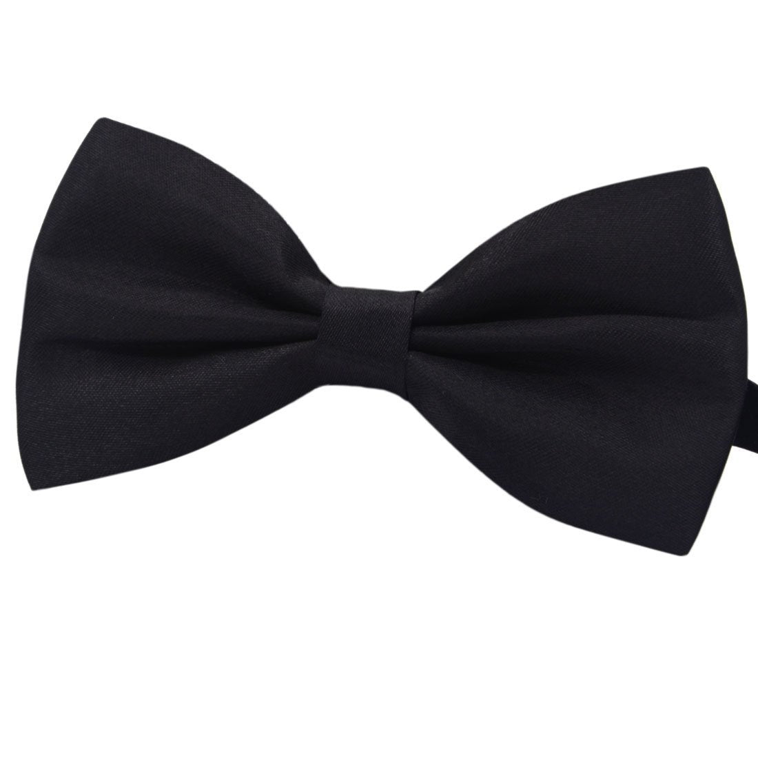 Amajiji formal bow tie closeup on black fabric for a festive look and detailed texture