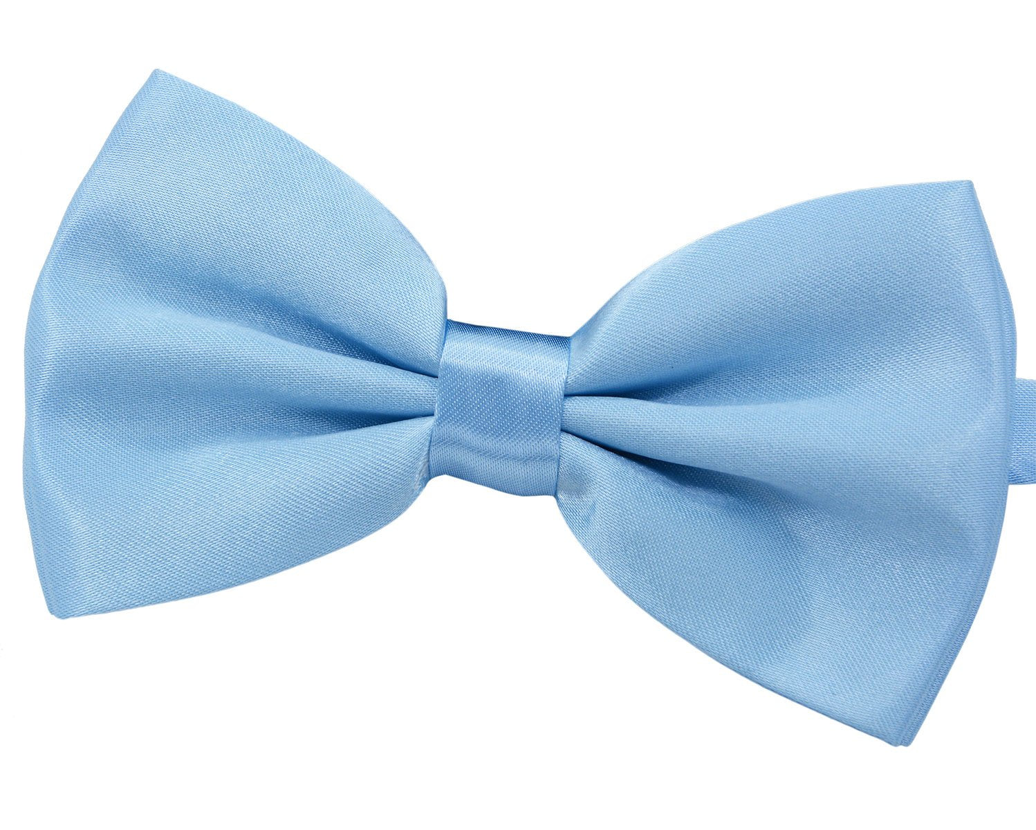 Amajiji formal dog bow tie light blue front view for party-ready dogs