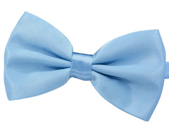 Amajiji formal dog bow tie light blue front view for party-ready dogs