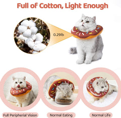 Amakunft cat-recovery-collar side view emphasizes lightweight, breathable fabric for all-day wear.