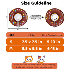 Amakunft donut cat cone close-up highlights soft material and comfortable wear.
