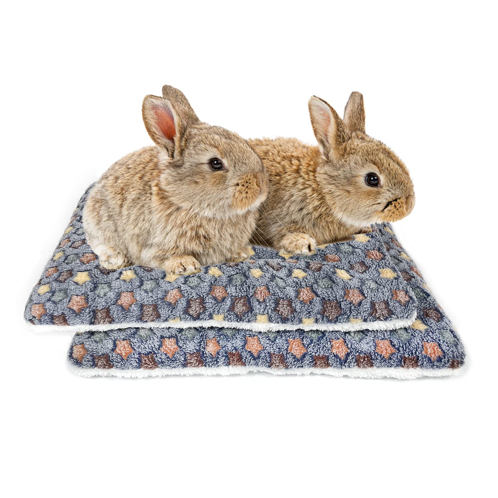 Amakunft guinea pig bed mat two-pack in cozy fleece for restful naps