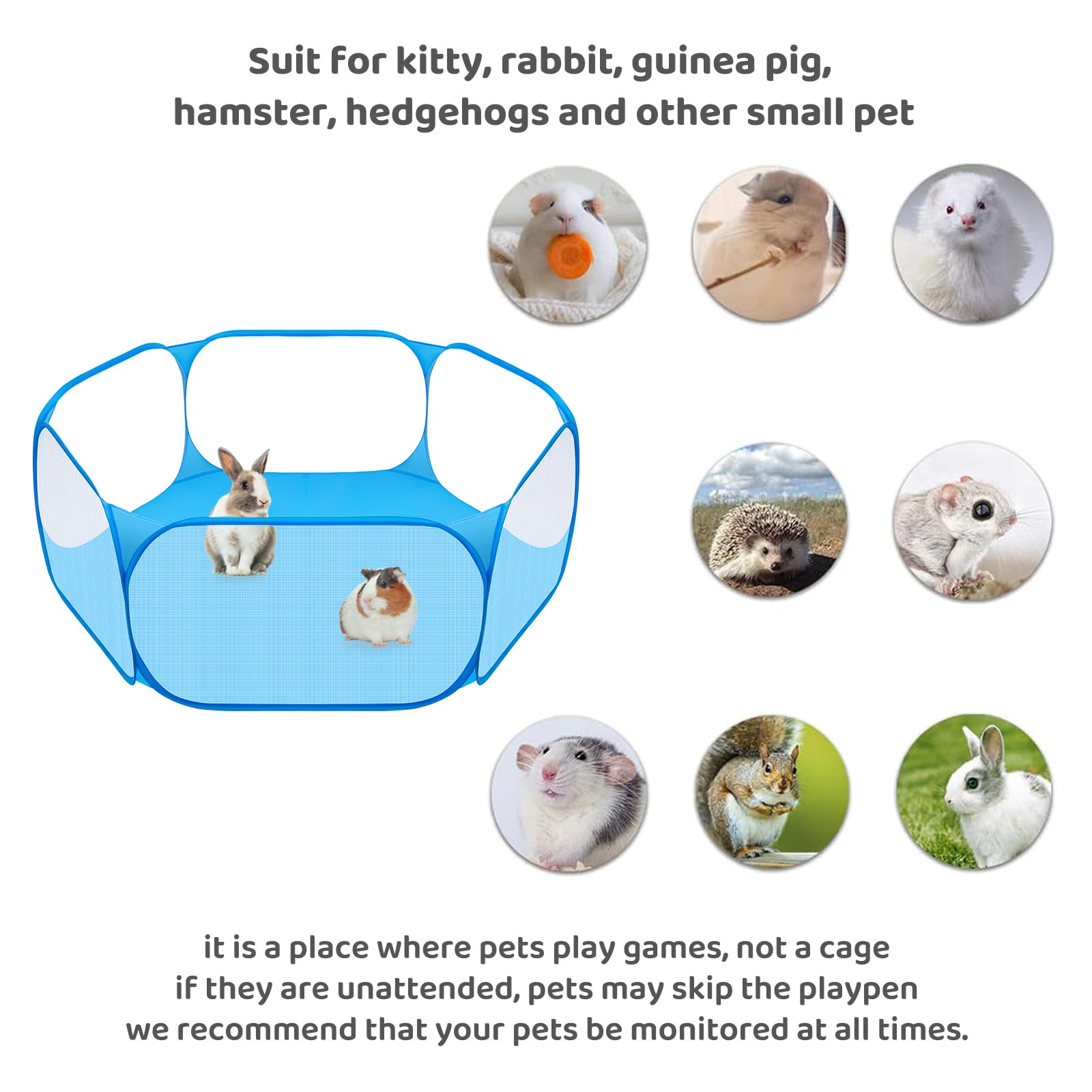 Amakunft playpen transparent breathable mesh for visibility and ventilation