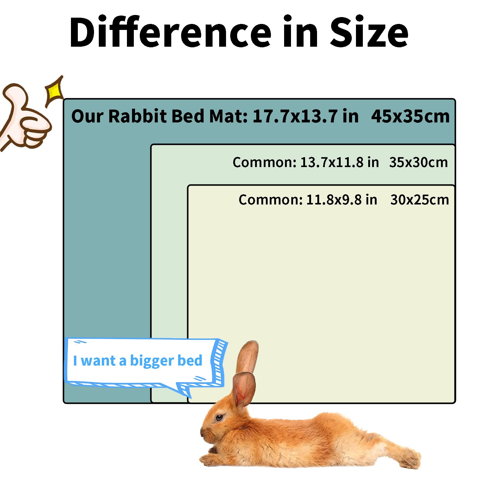 Amakunft rabbit winter bed pad warm plush padding for indoor use