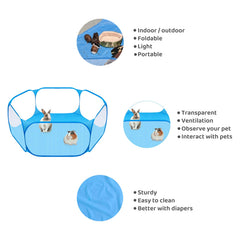 Amakunft small animal playpen folded flat for compact storage