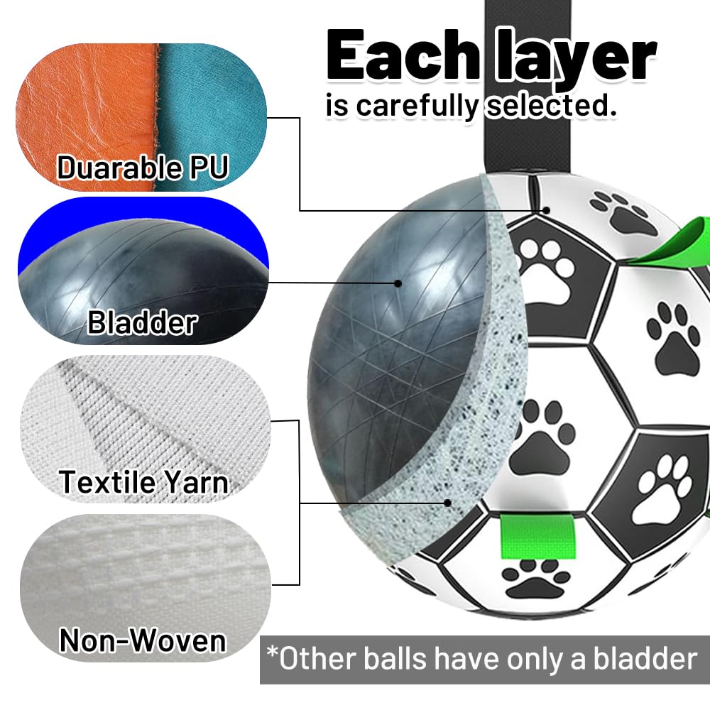 Amasiver ball close-up shows nine nylon seams for better grip and bounce.