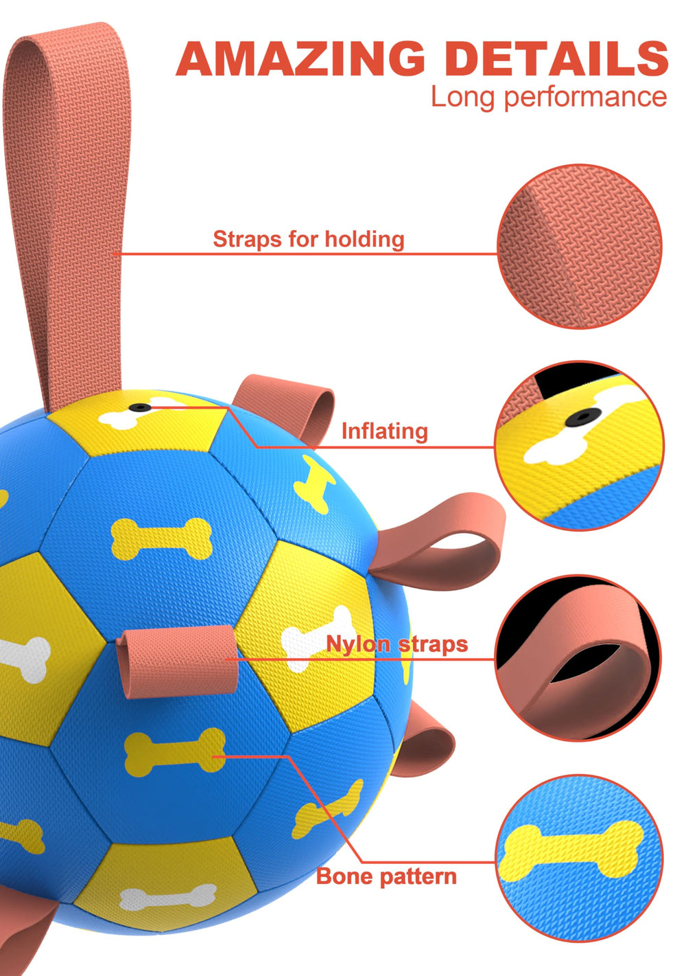 Amasiver ball includes pump and needle adapter for easy setup.